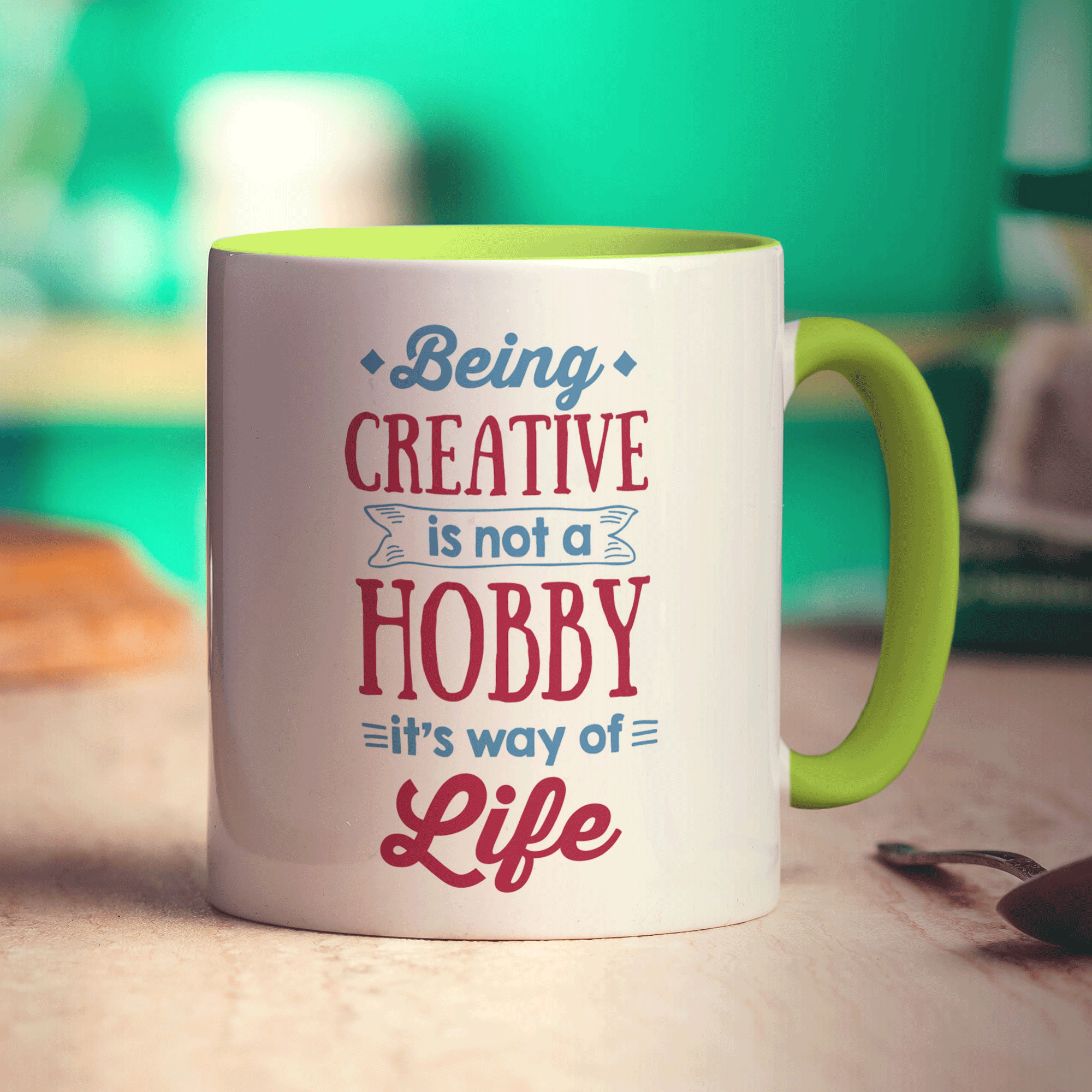 Being Creative Is Not A Hobby It's A Way Of Life Mug - Standard 330ml (11oz) / Green
