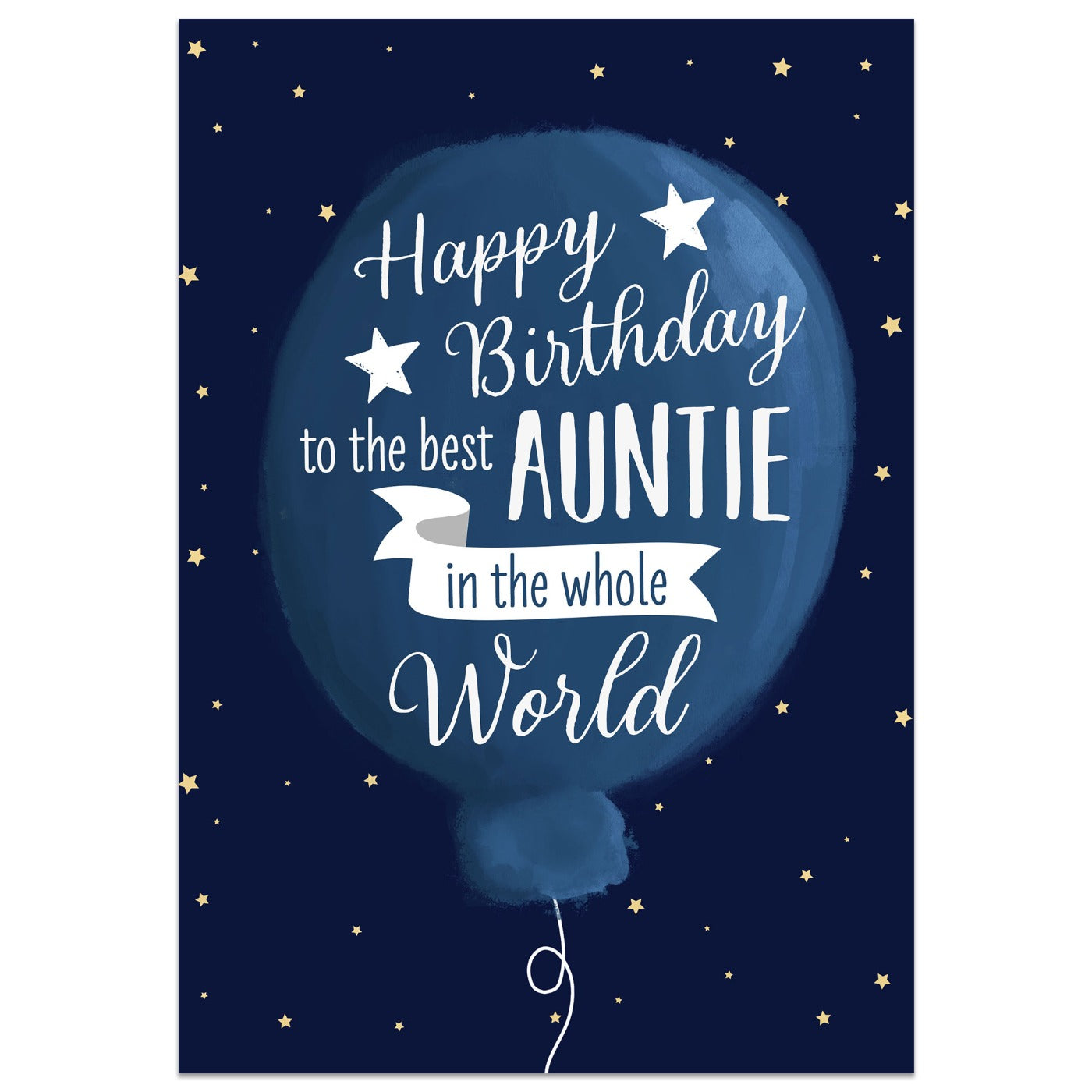 Best Auntie in the World Birthday Balloon Card