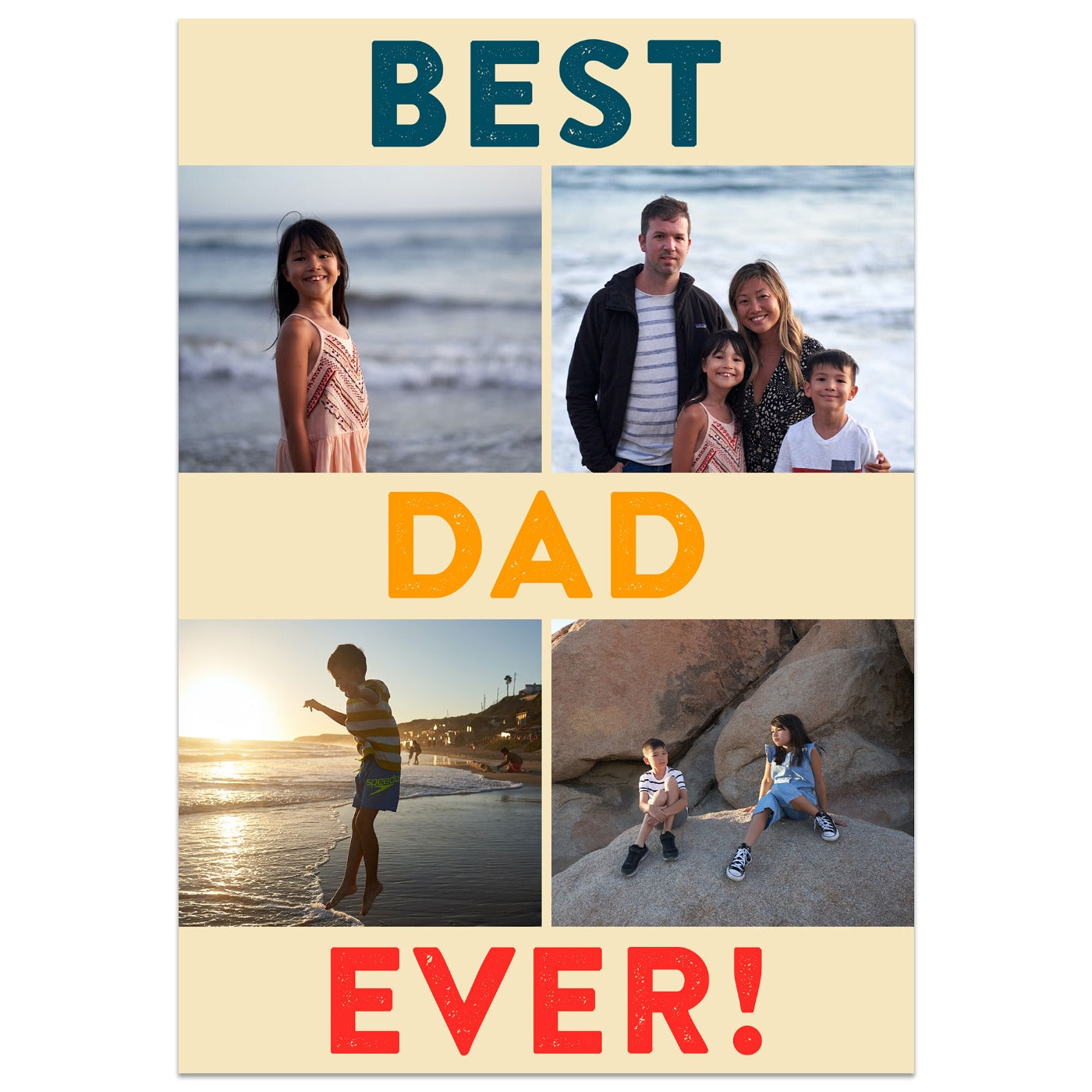 Best Dad Ever Card Lying Down
