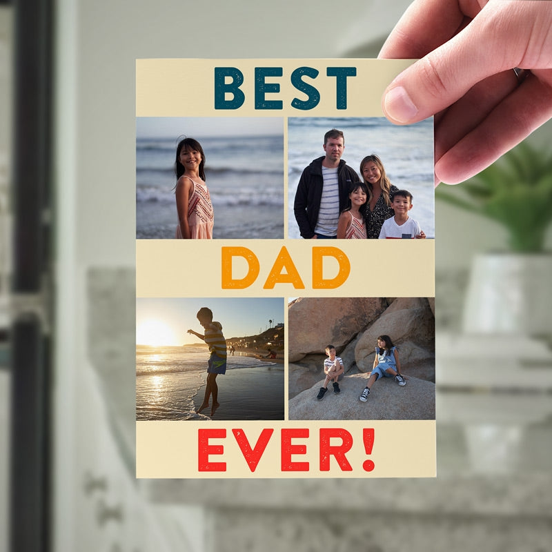 Best Dad Ever Card Lying Down