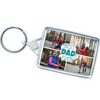 Best Dad Ever Photo Grid Keyring