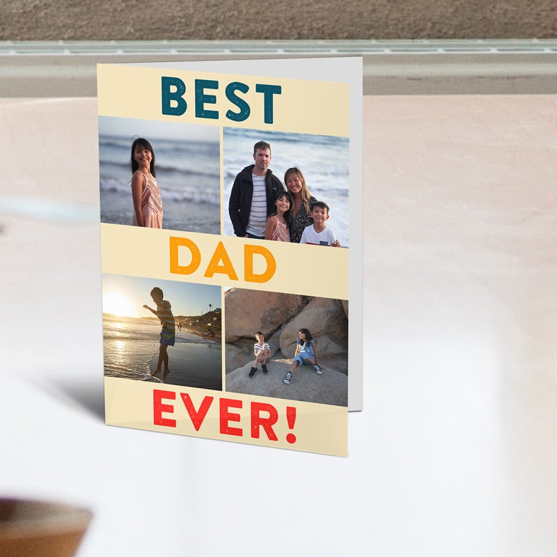 Best Dad Ever Card Standing Up