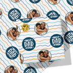 Best Dad Ever Wavy Photo Wrapping Paper