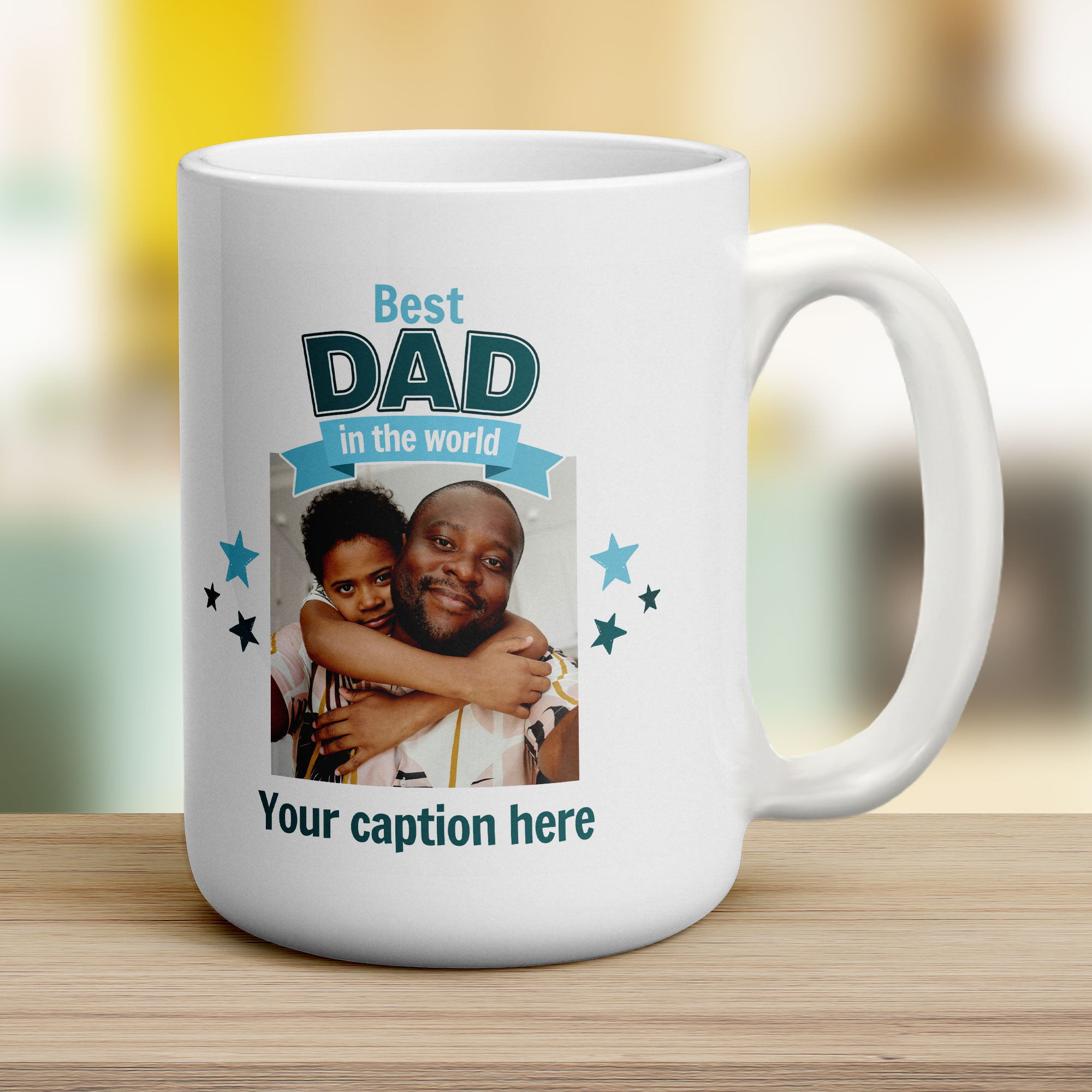Best Dad in the World Mug with Photo and Caption