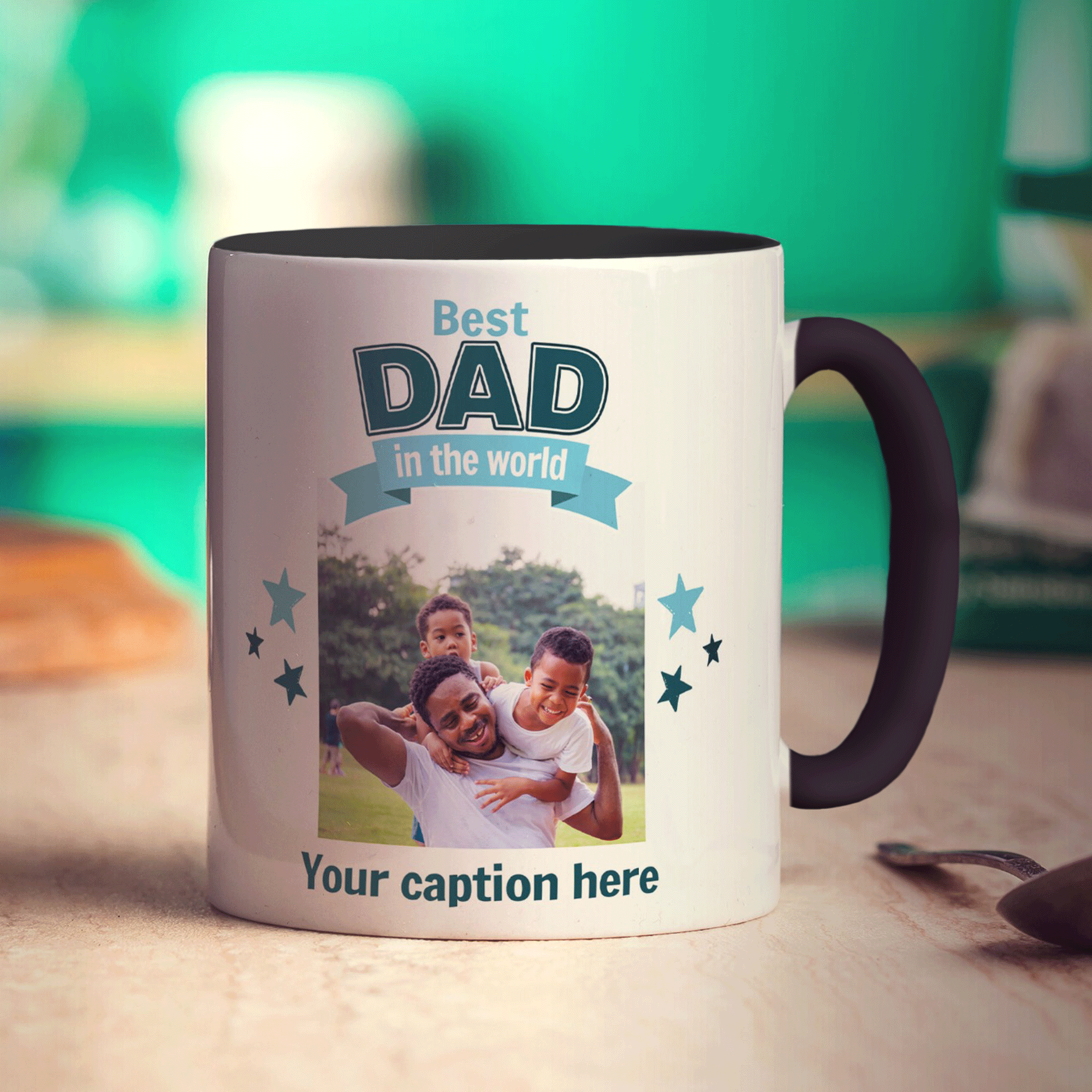 Best Dad in the World Mug with Photo and Caption