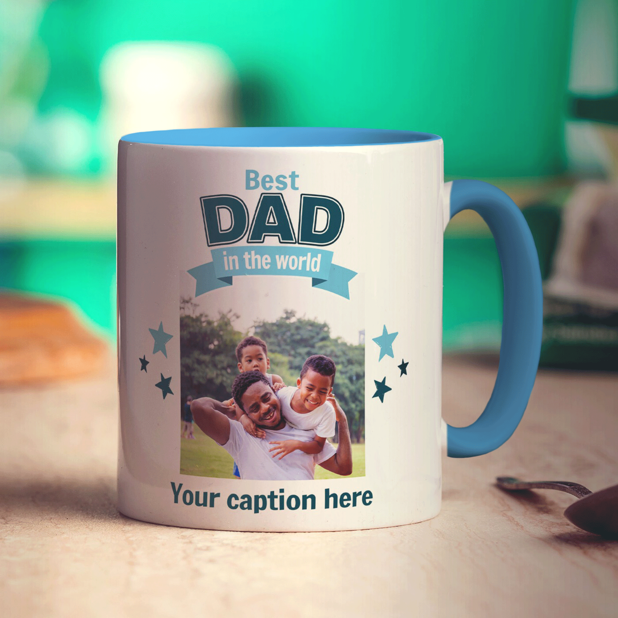 Best Dad in the World Mug with Photo and Caption