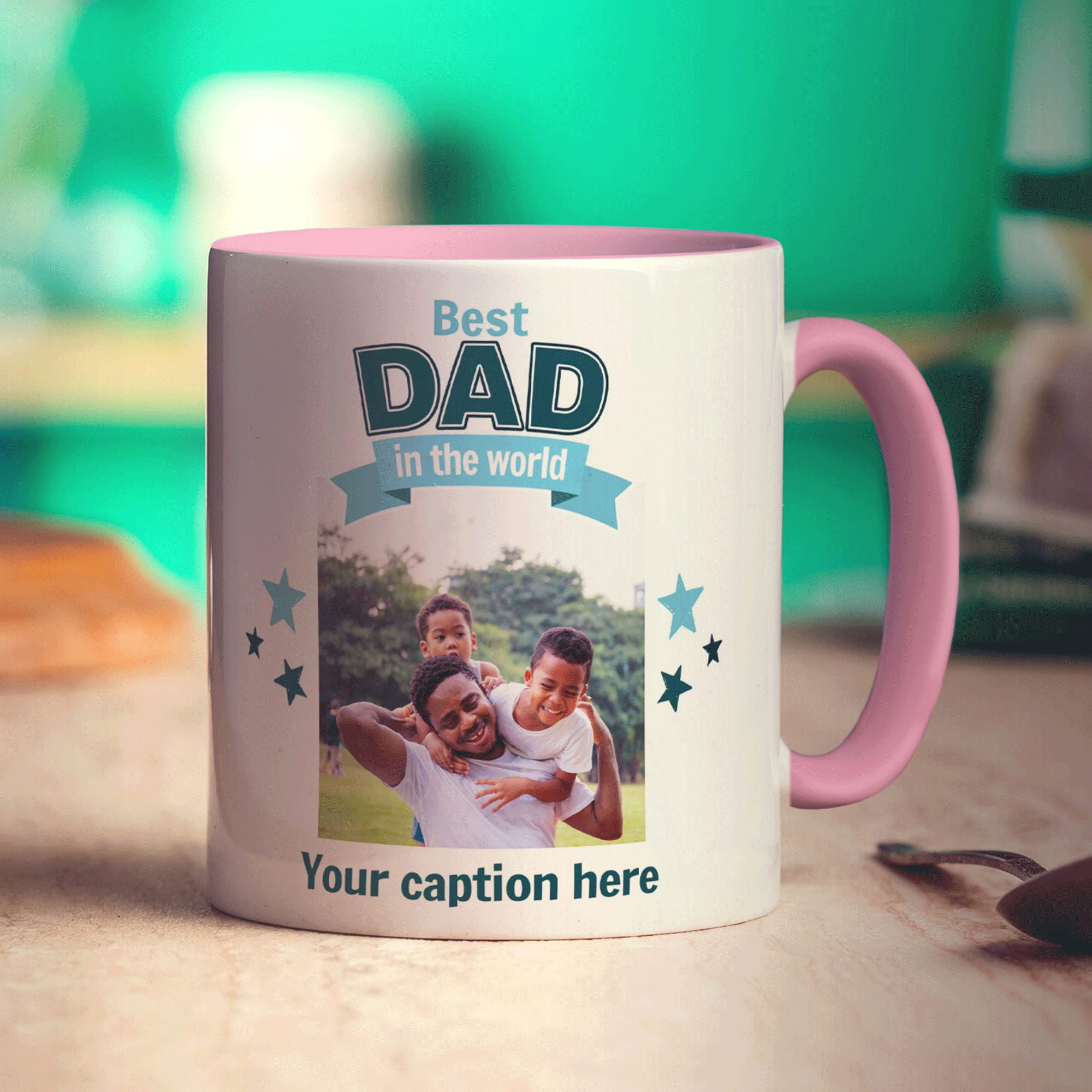 Best Dad in the World Mug with Photo and Caption