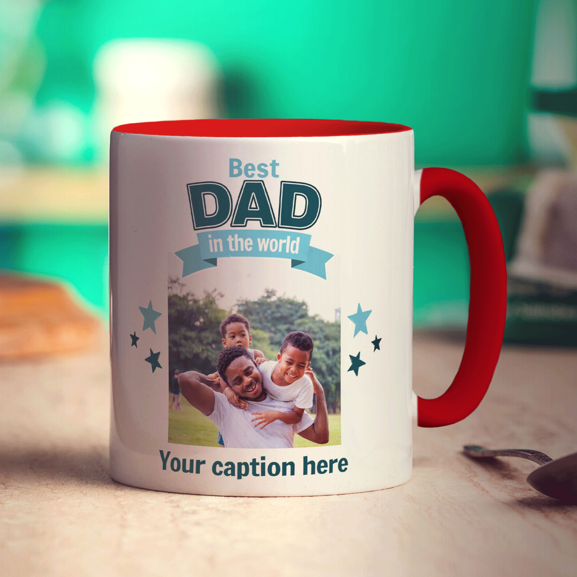 Best Dad in the World Mug with Photo and Caption