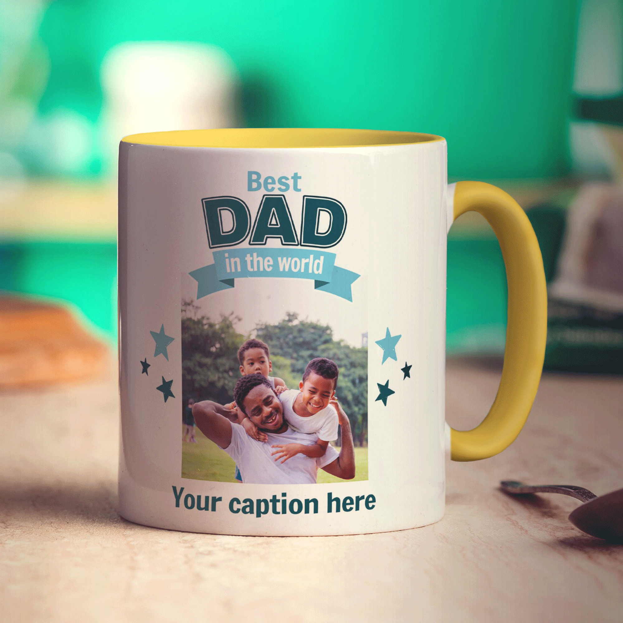 Best Dad in the World Mug with Photo and Caption