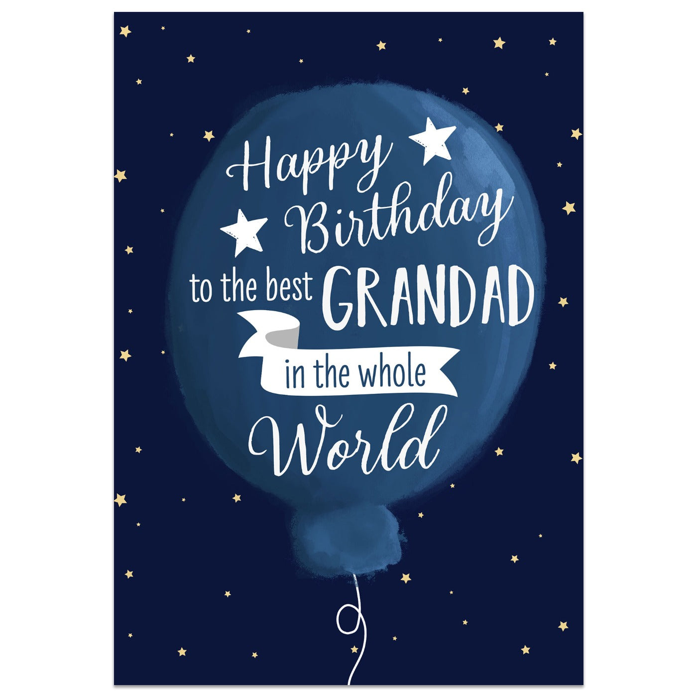 Best Grandad in the World Birthday Balloon Card