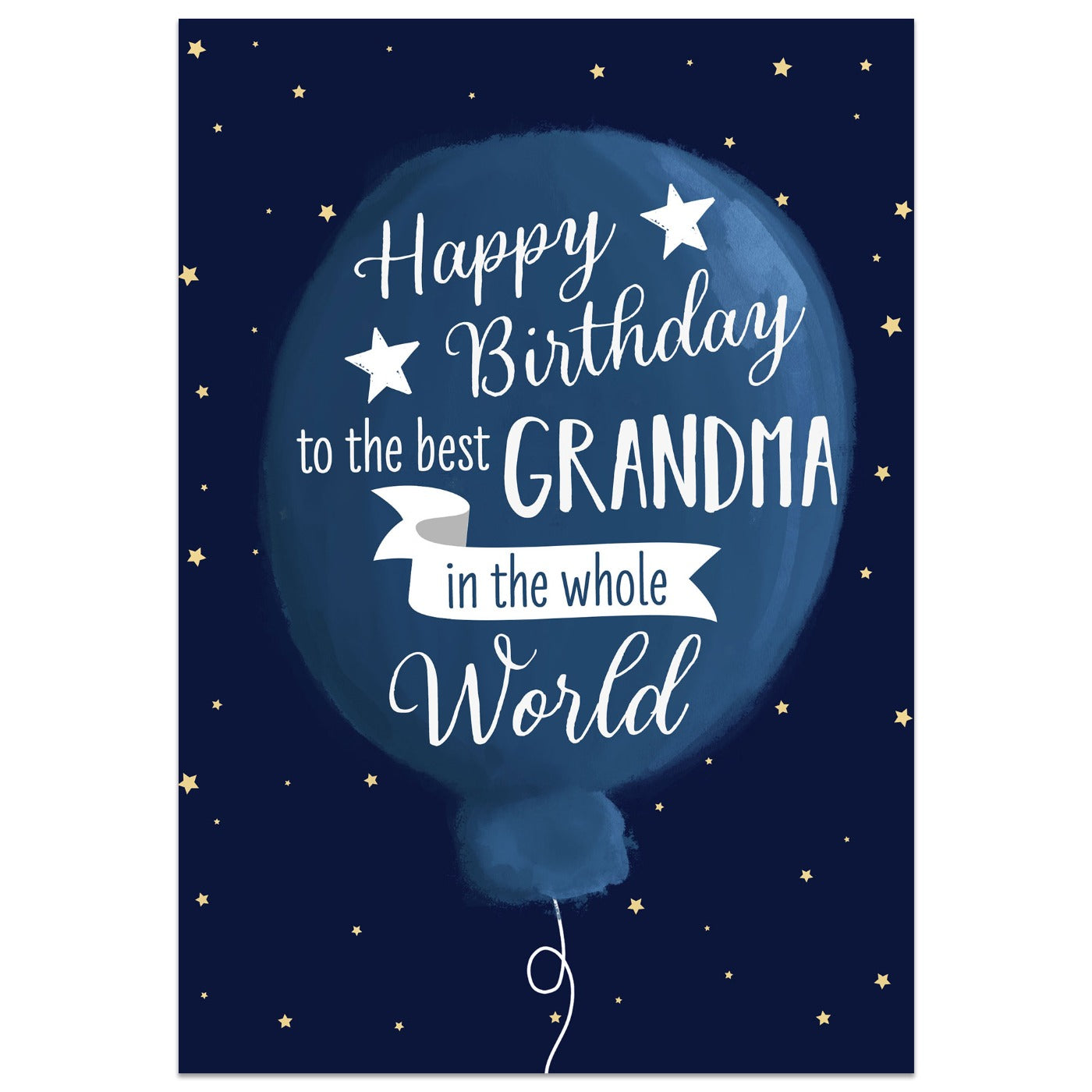 Best Grandma in the World Birthday Balloon Card