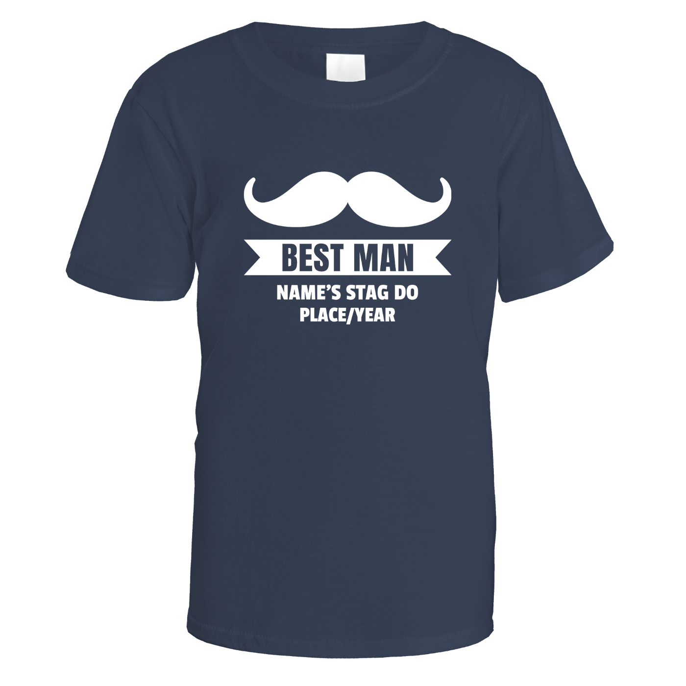 Best Man Moustache Stag Do T-Shirt