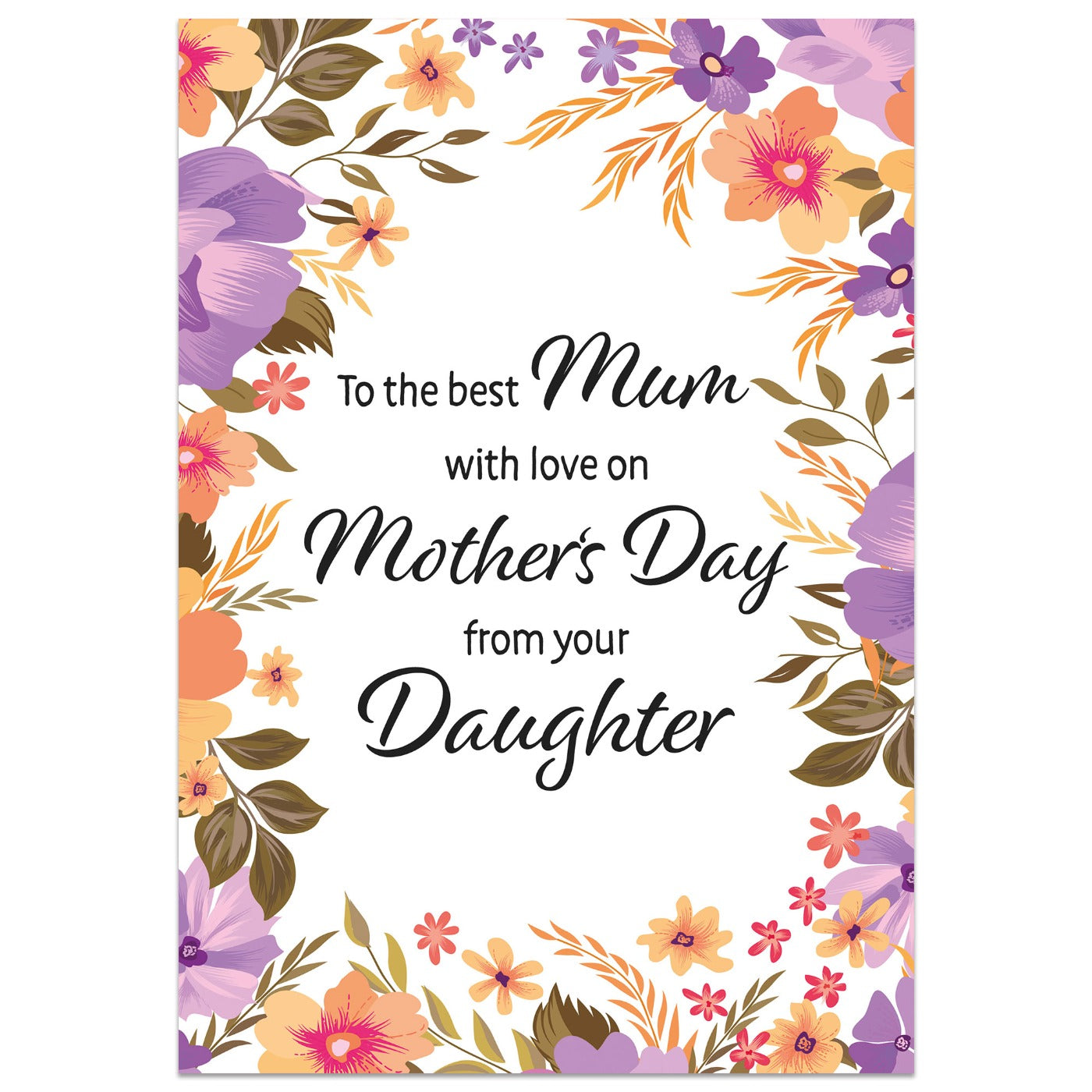 Best Mum From Daughter Mother's Day Card