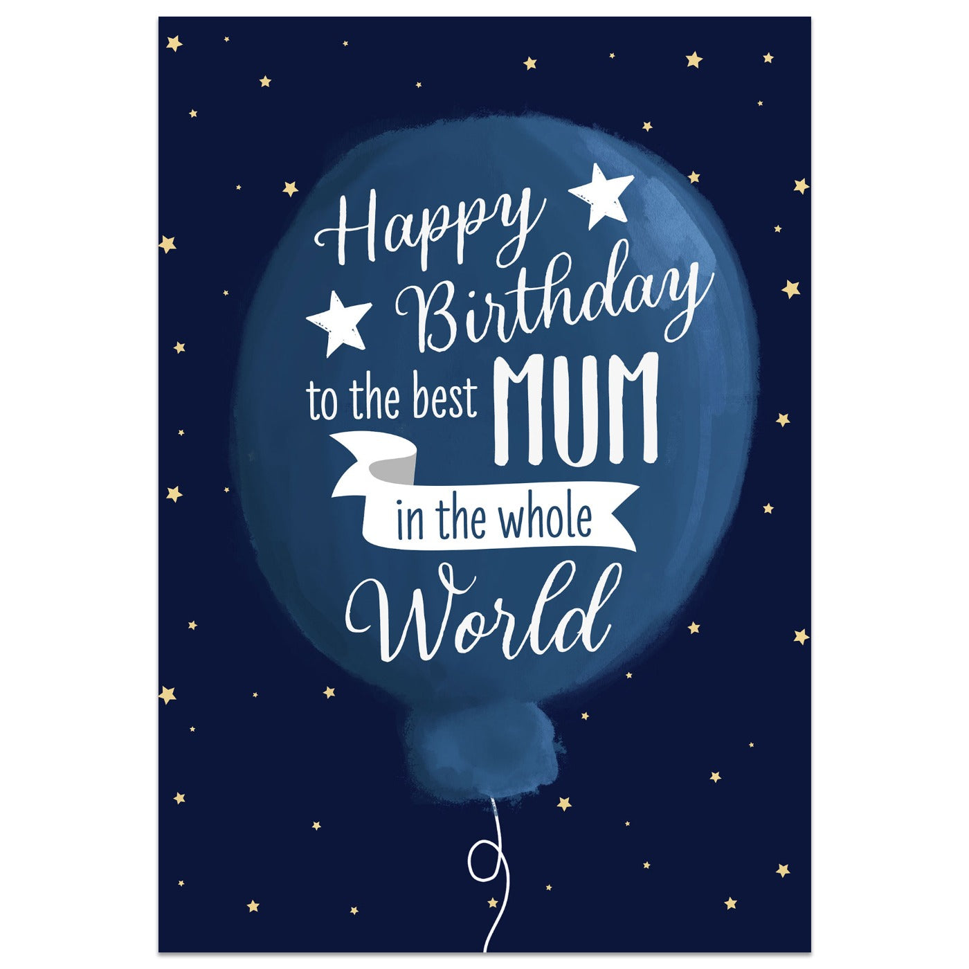 Best Mum in the World Birthday Balloon Card