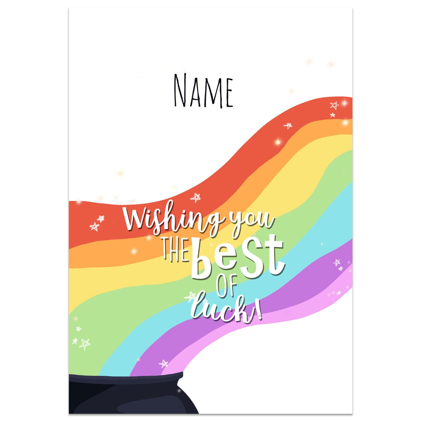 Wishing You the Best of Luck Rainbow Card