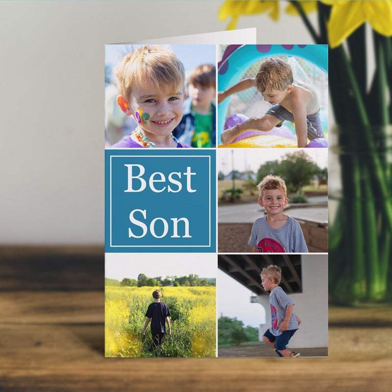 Best Son Birthday Card Standing Up