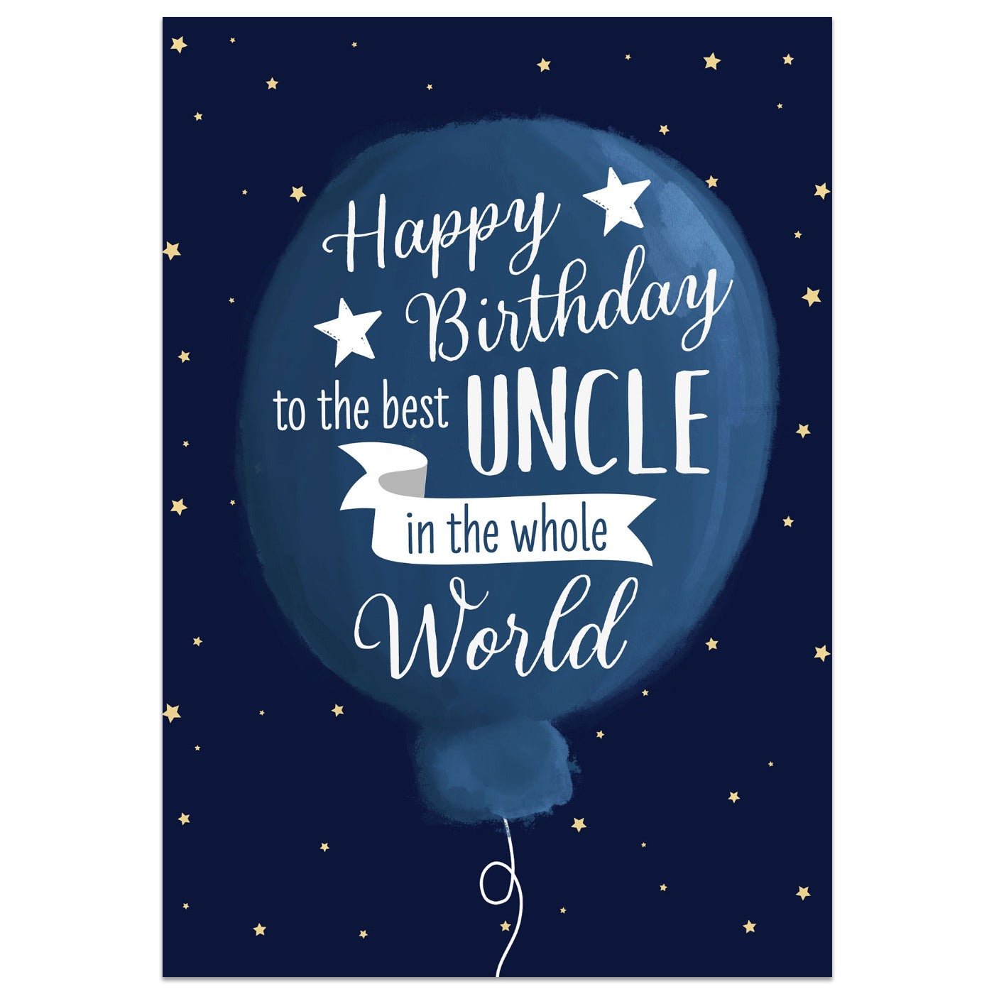 Best Uncle in the World Birthday Balloon Card
