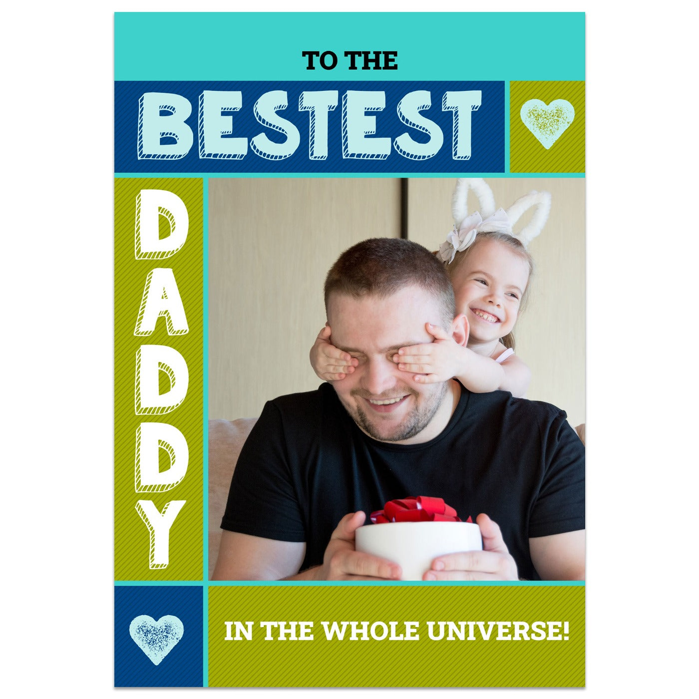 Bestest Daddy Card Lying Down