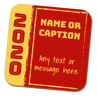 Big Year Message Coaster