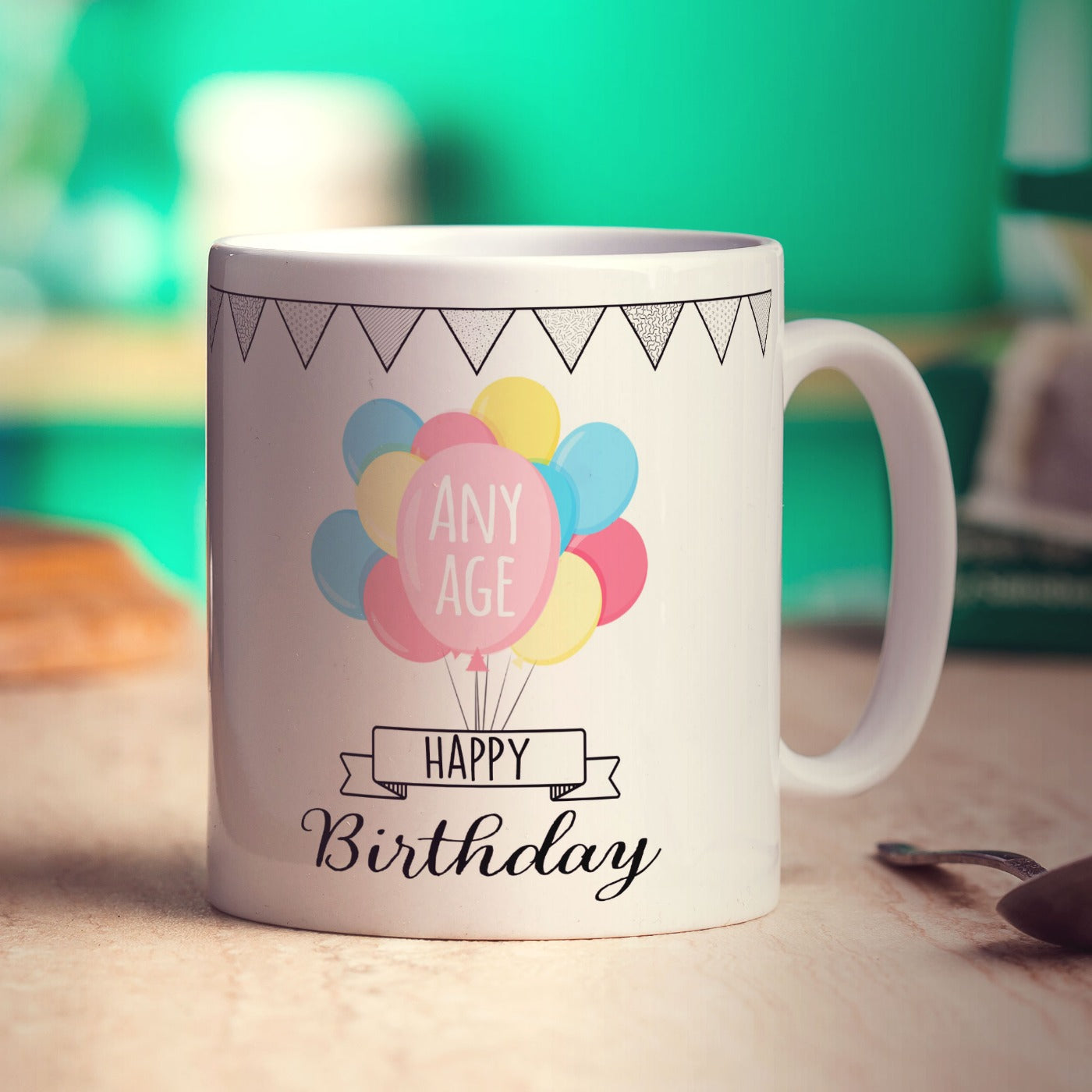 Birthday Age Balloons Mug