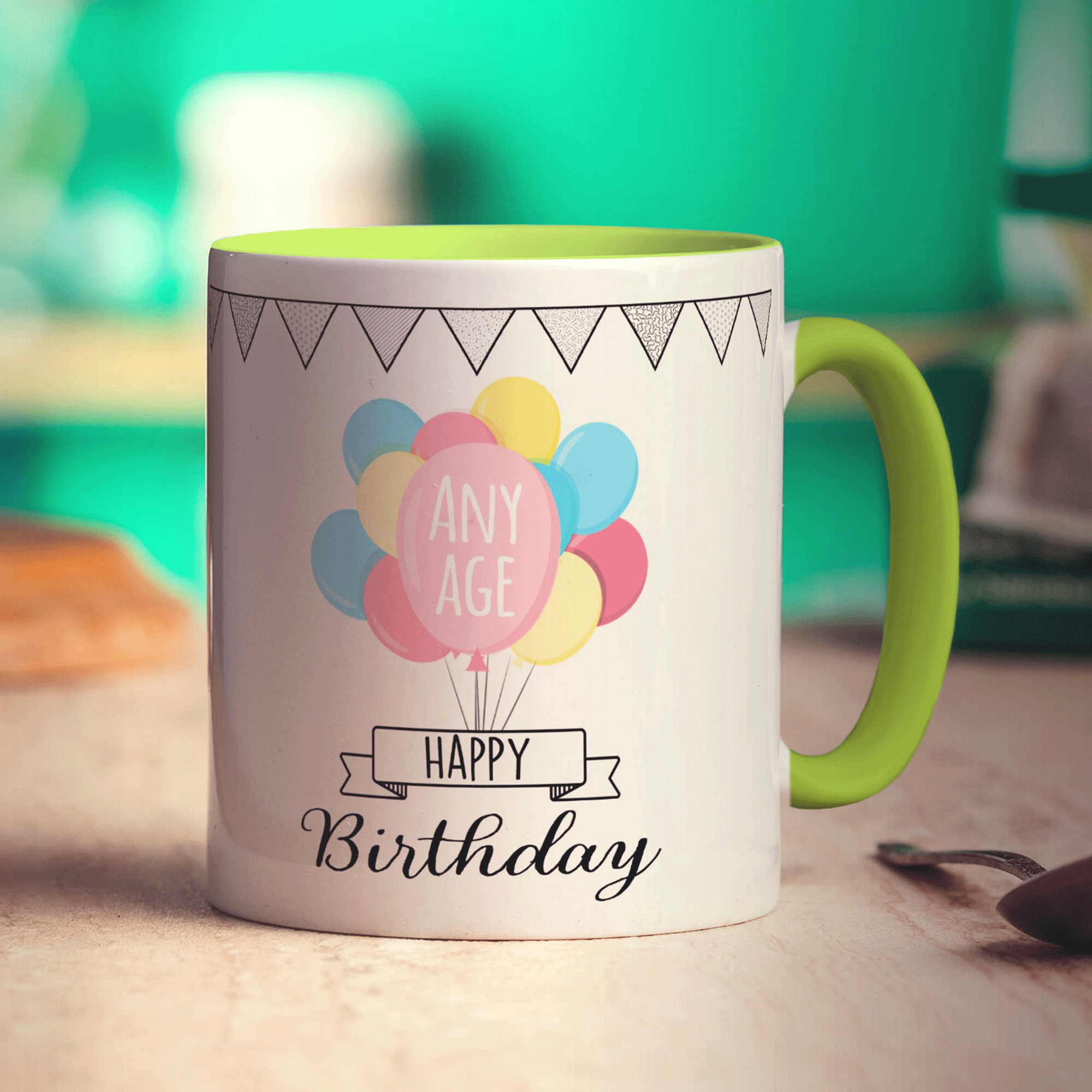 Birthday Age Balloons Mug
