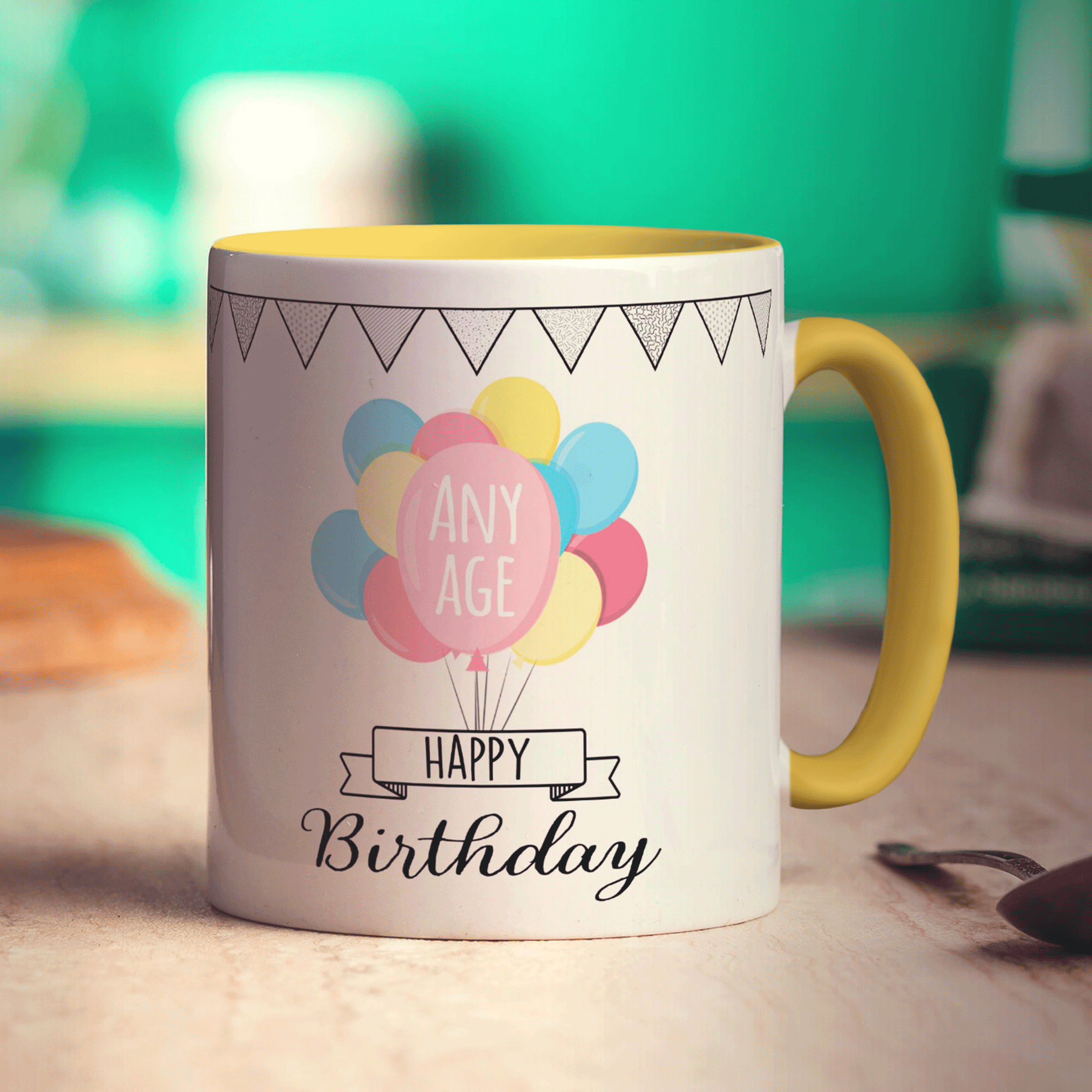 Birthday Age Balloons Mug