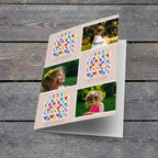 Birthday Cake Photo Personalised Card Lying Down