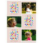 Birthday Cake Photo Personalised Card Lying Down