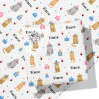 Birthday Cats Name Wrapping Paper