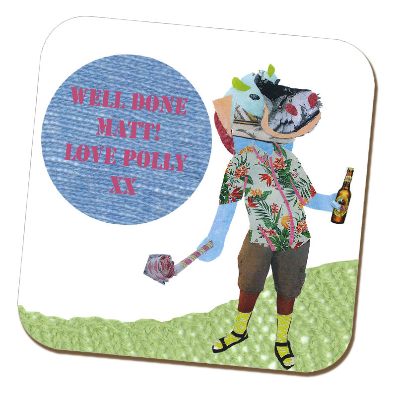 Birthday Hippo Coaster