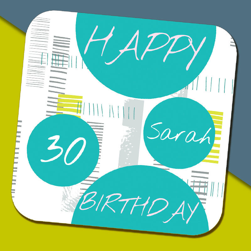 Birthday Name Coaster by Charlotte Street
