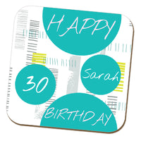 Birthday Name Coaster by Charlotte Street