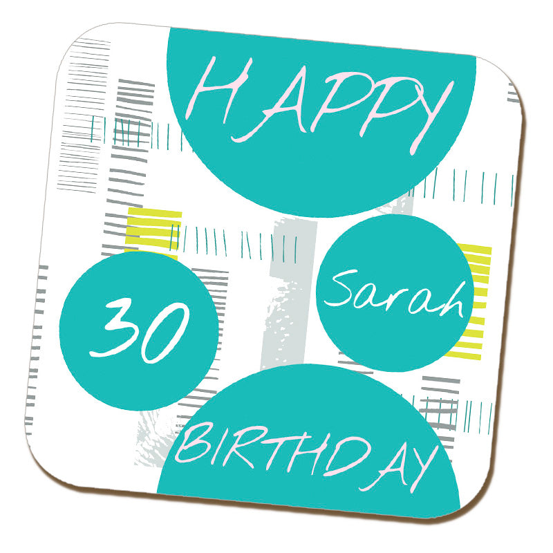 Birthday Name Coaster by Charlotte Street