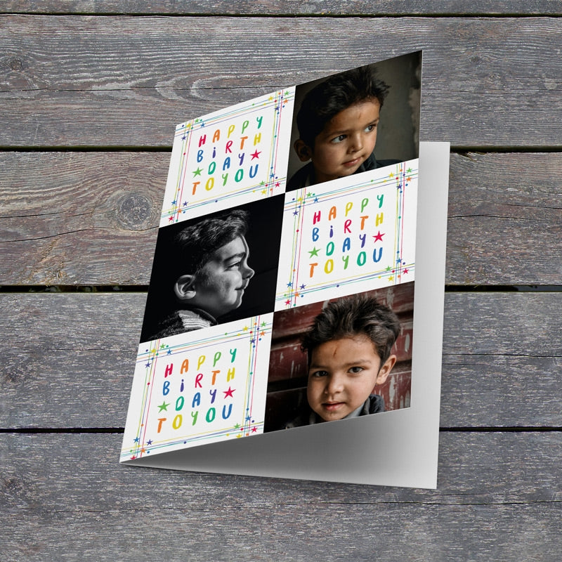 Personalised Birthday Photo Card Lying Down