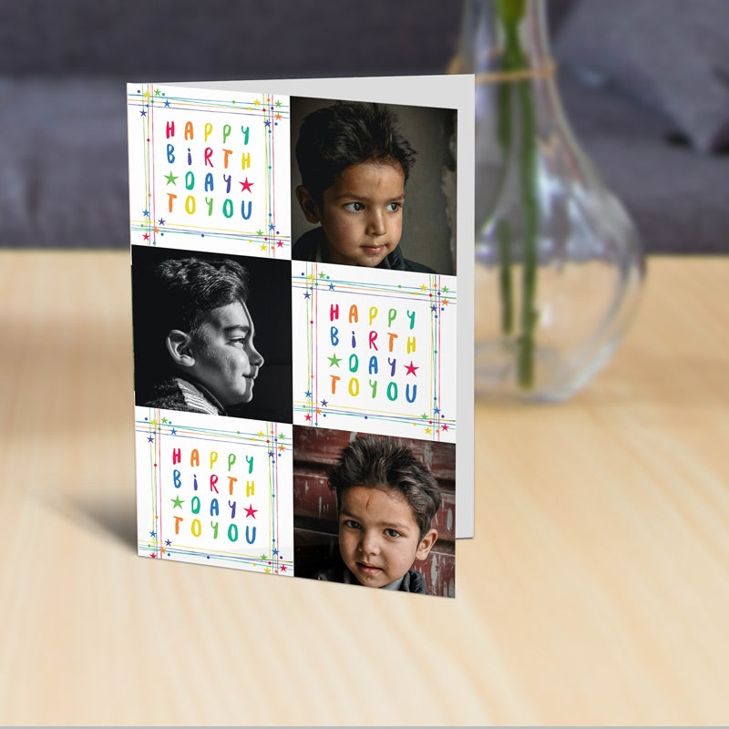 Personalised Birthday Photo Card Standing Up
