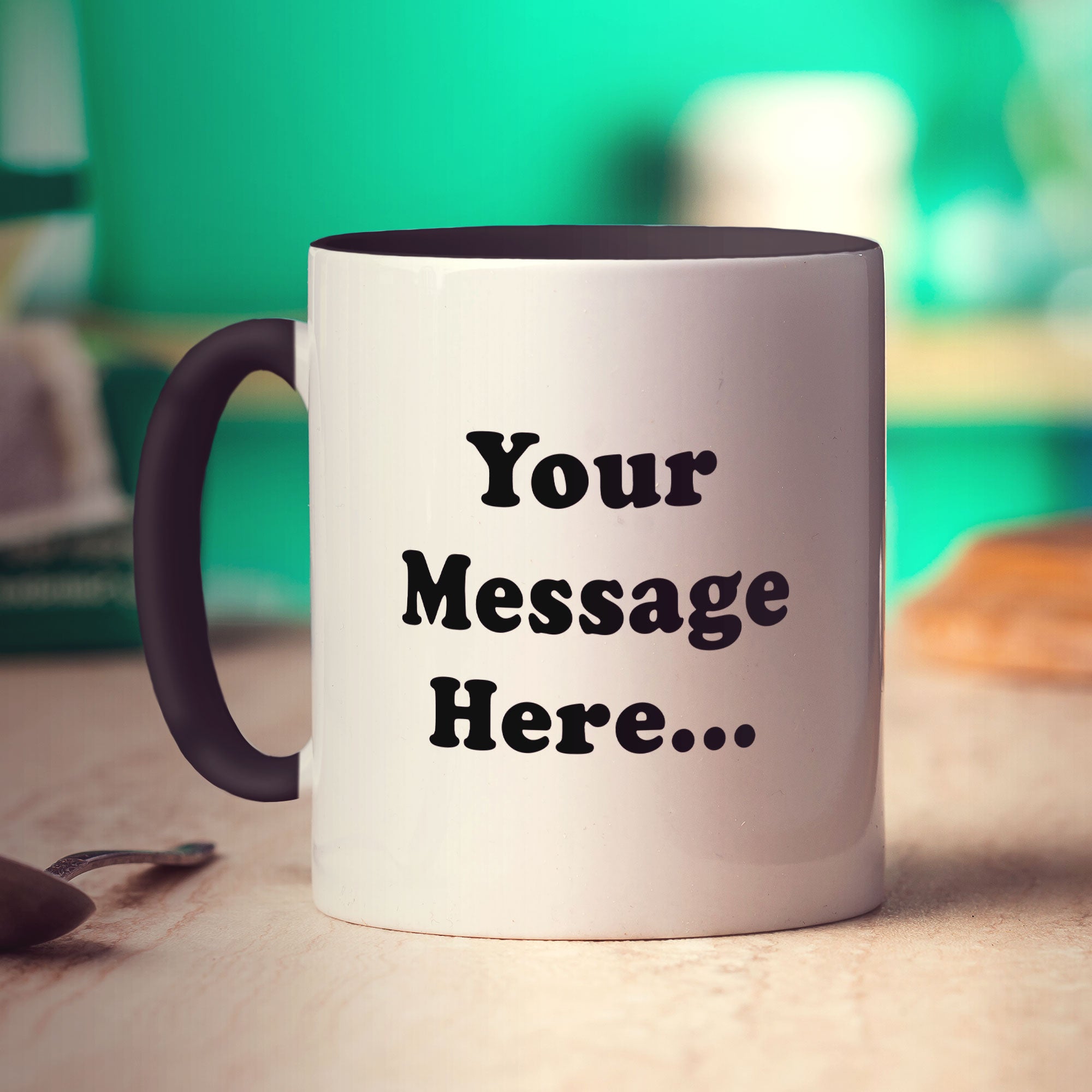Photo Mug with Caption and Message