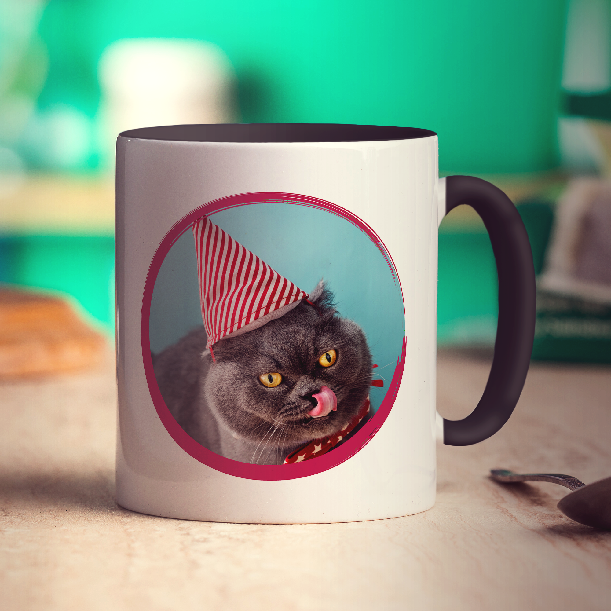 Happy Birthday Photo Mug - Standard 330ml (11oz) / Black