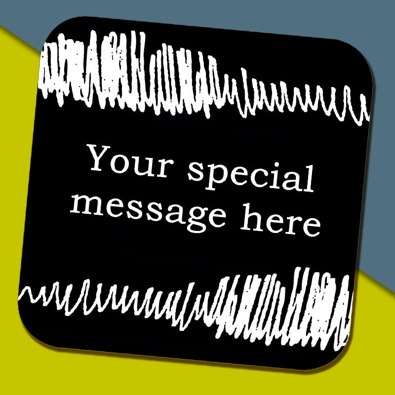 Blackboard Style Scribble Coaster