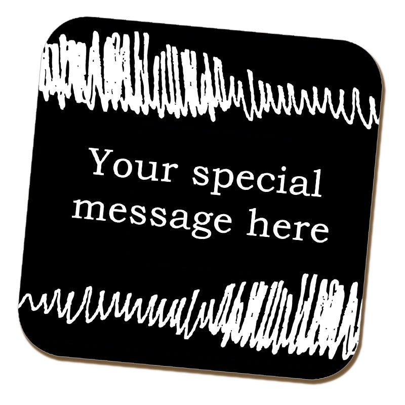 Blackboard Style Scribble Coaster