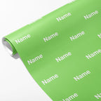 Block Green Name Wrapping Paper