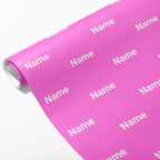 Block Pink Name Wrapping Paper