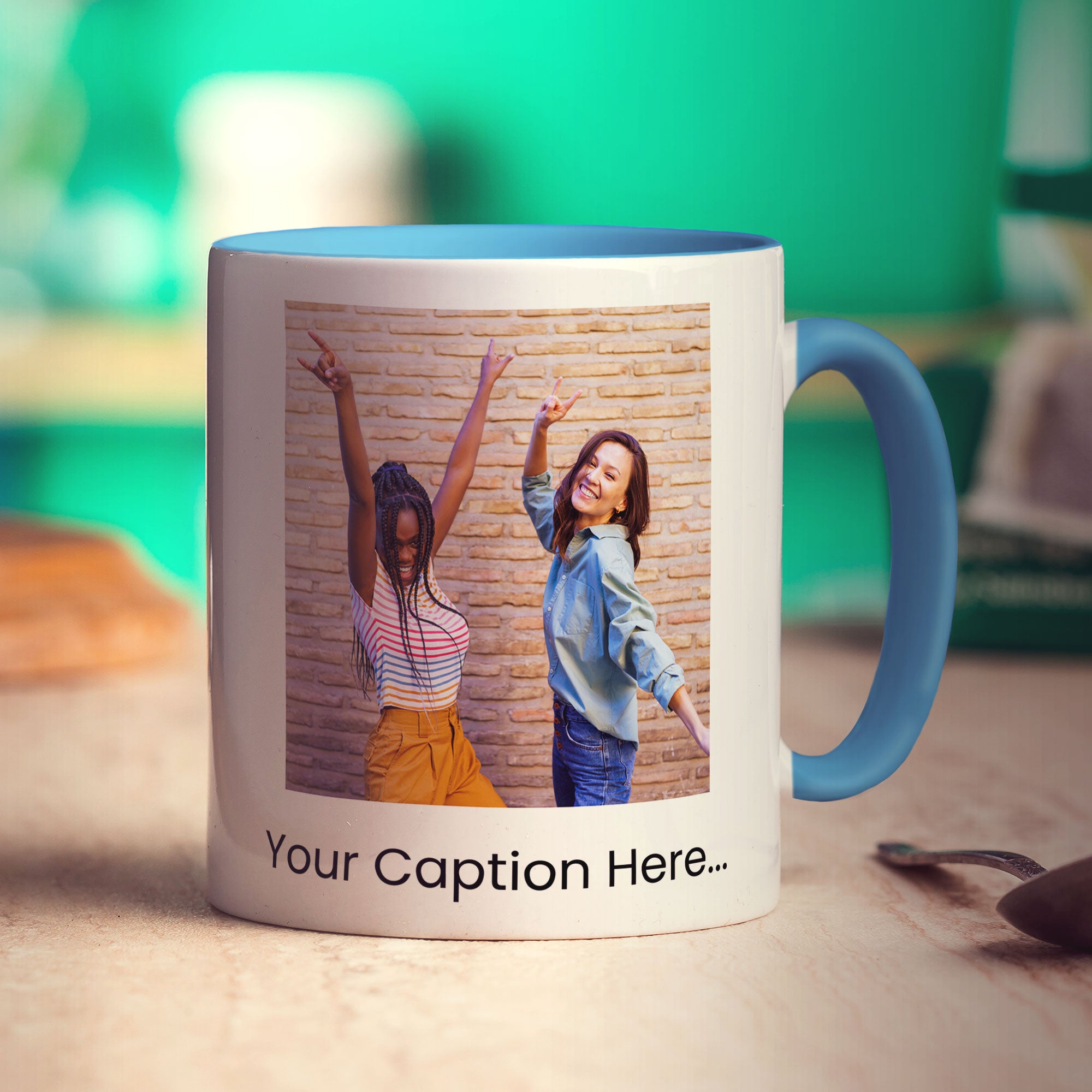 Double Sided Photo and Caption Mug