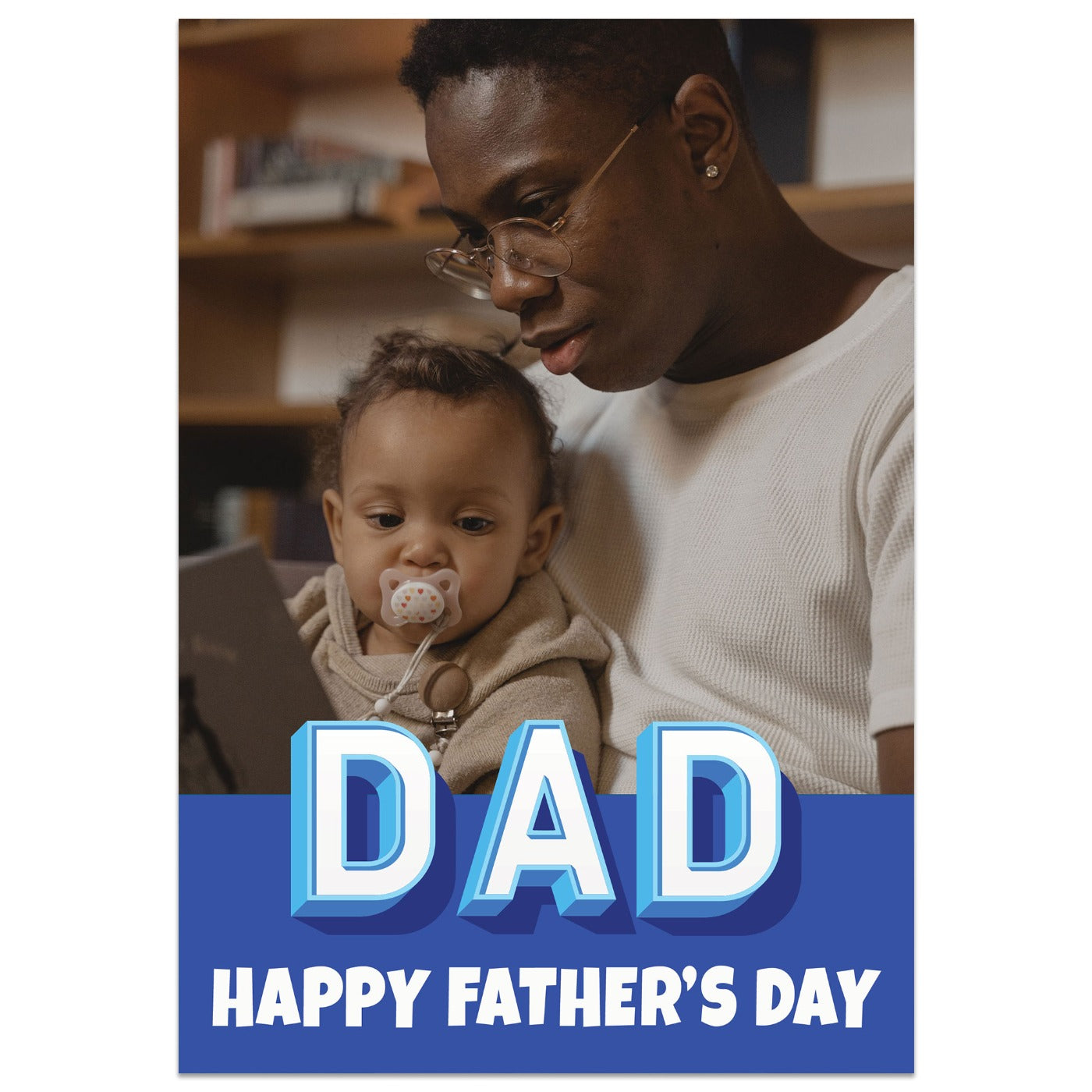 Blue Full Photo Father's Day Card