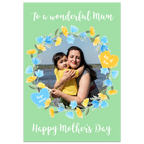Wonderful Mum with Flowers Photo Mother's Day Card