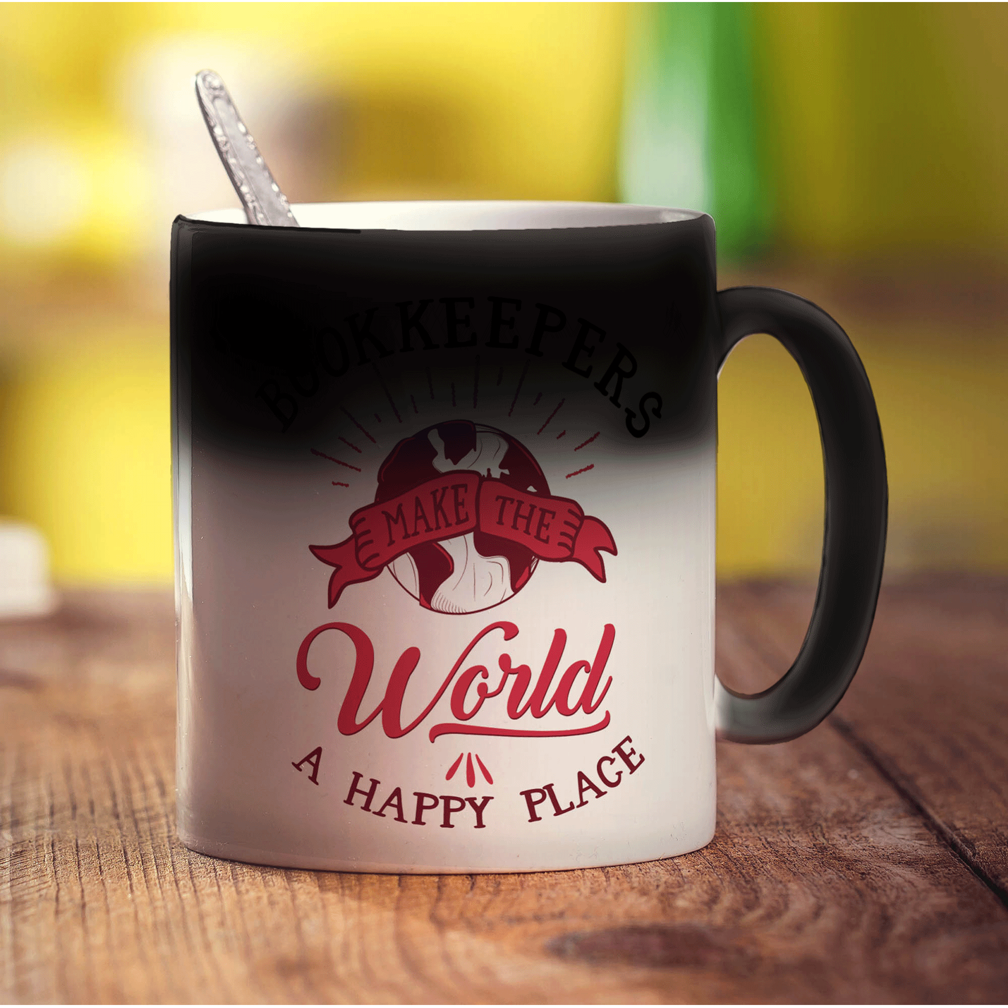 Bookkeepers Make the World a Happy Place Mug - Standard 330ml (11oz) / Magic Mug