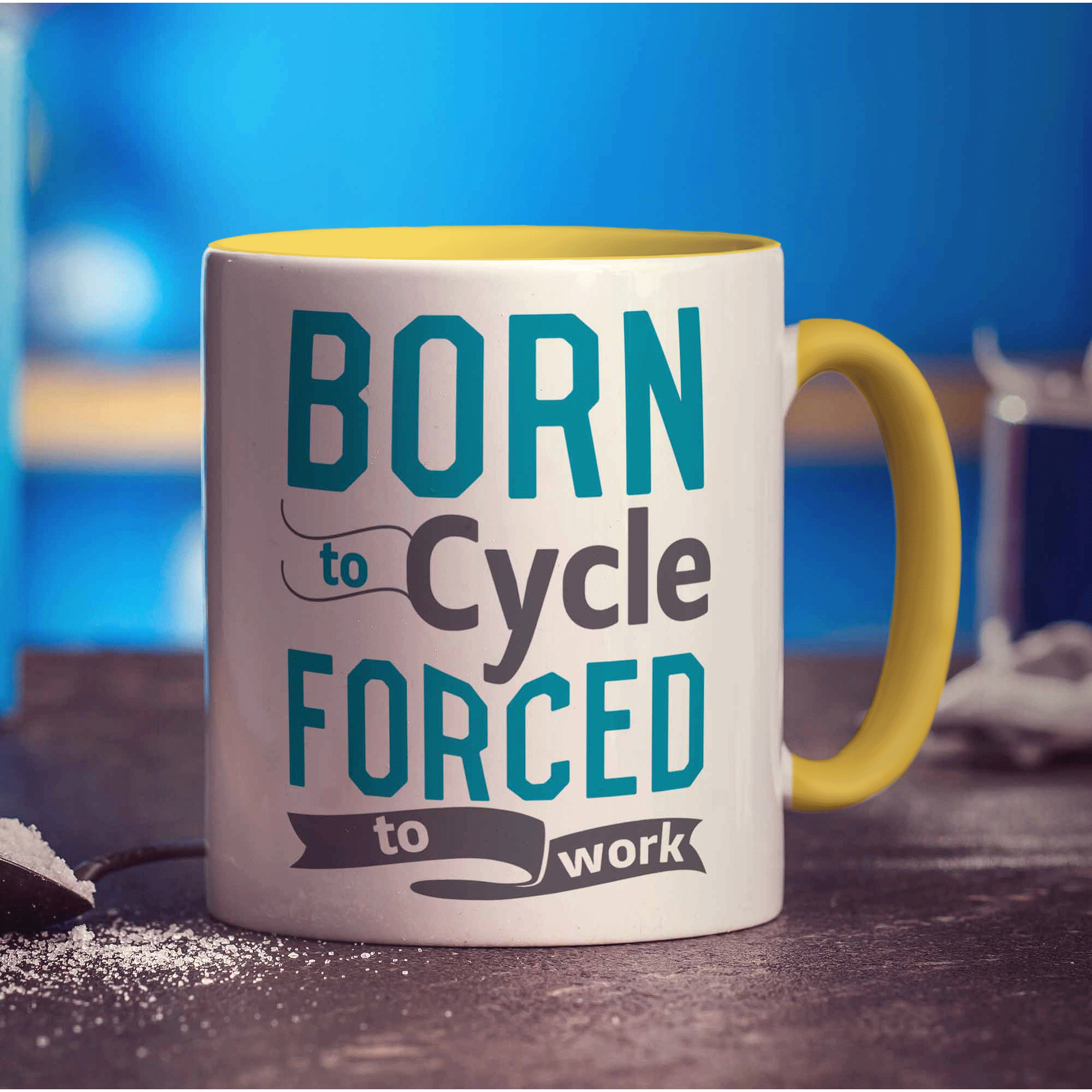 Born to Cycle Forced to Work Mug
