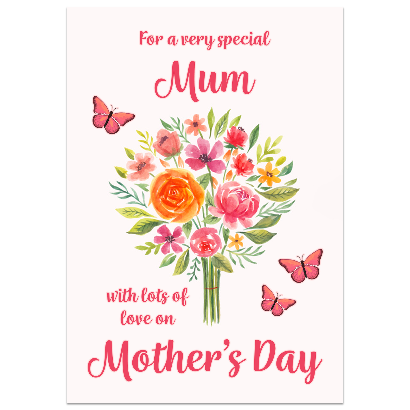 Bouquet Of Flowers Mother's Day Card