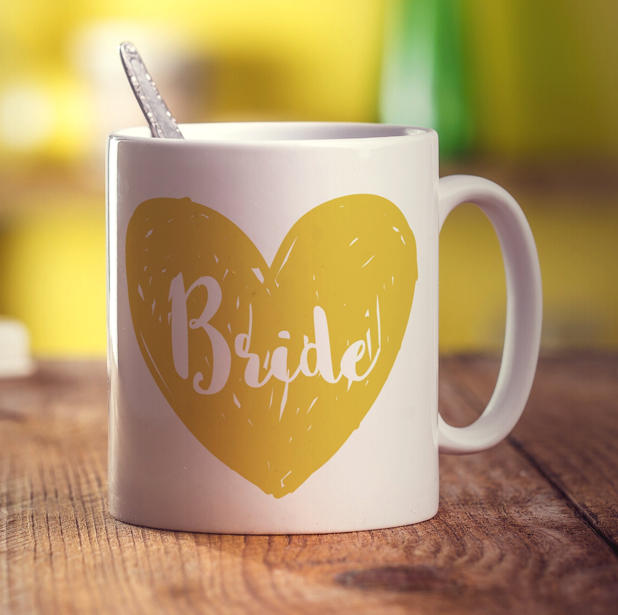 Bride Name Heart Mug