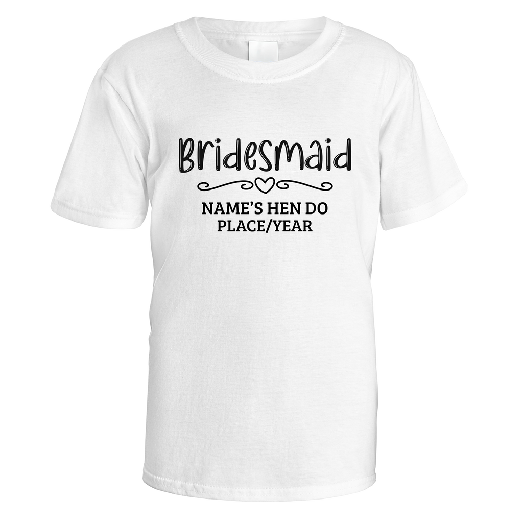 Bridesmaid Heart Hen Do T-Shirt