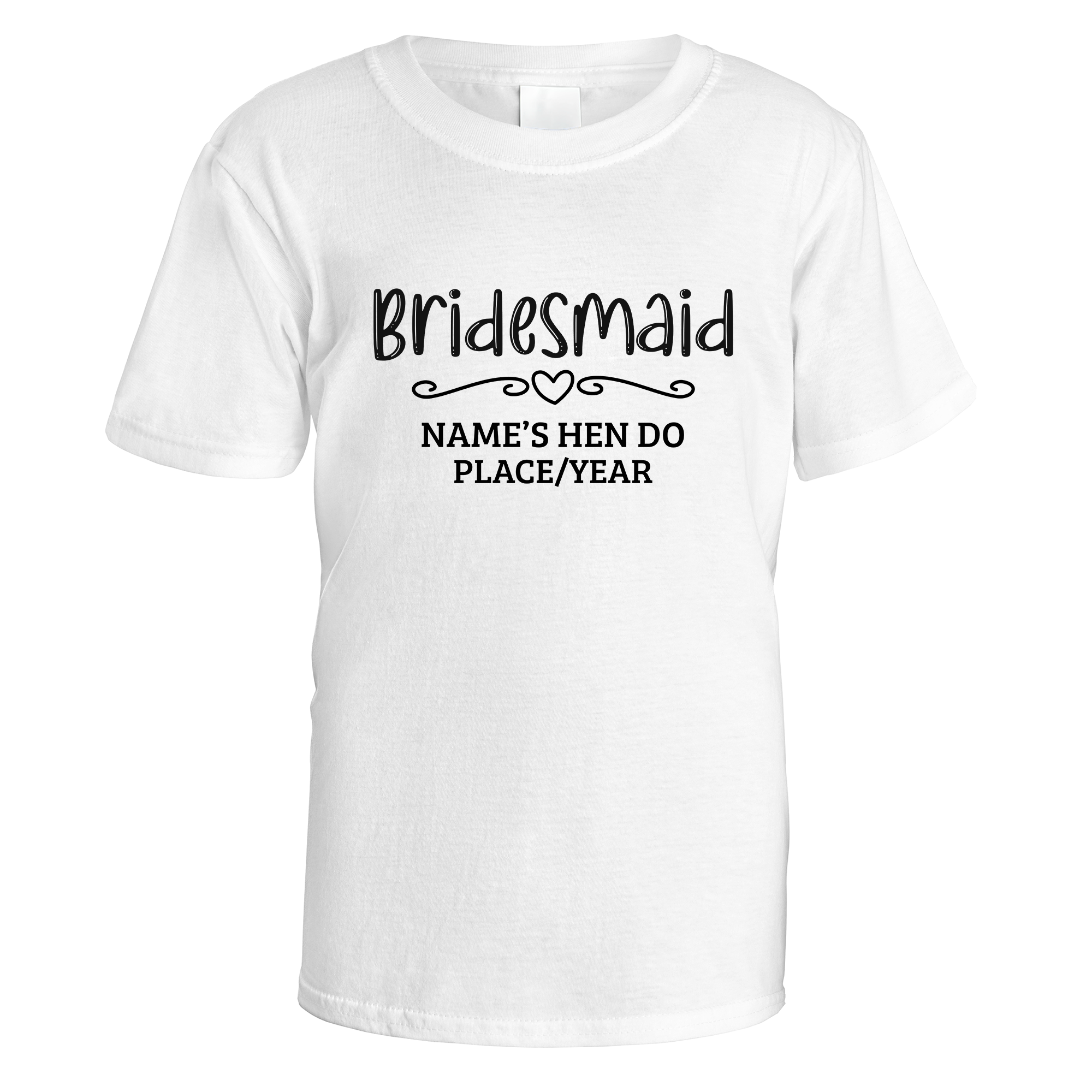 Bridesmaid Heart Hen Do T-Shirt